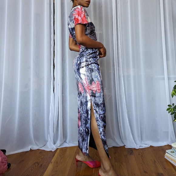 Designer Evening Maxi Dress - Unique Pattern | Size S - Picture 6 of 11